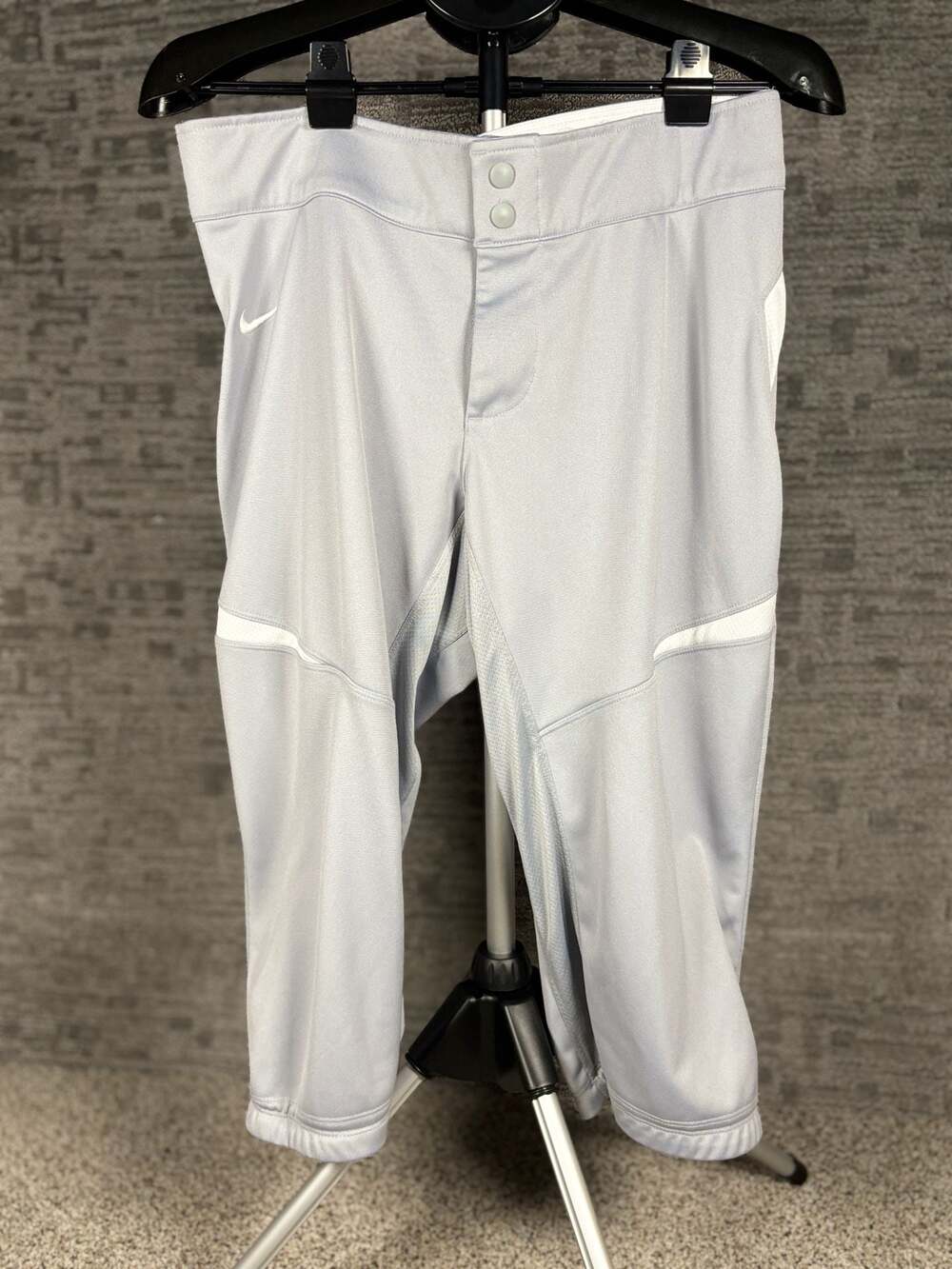 Nike Vapor Select Gray Softball Baseball Pants White Trim 203